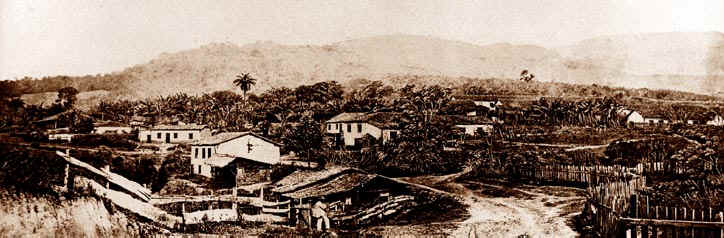 Late Nineteenth Century view of the 'Colnia Inglsa' , Morro Velho, Minas Gerais Brazil. Photograph courtesy Malcolm Jones